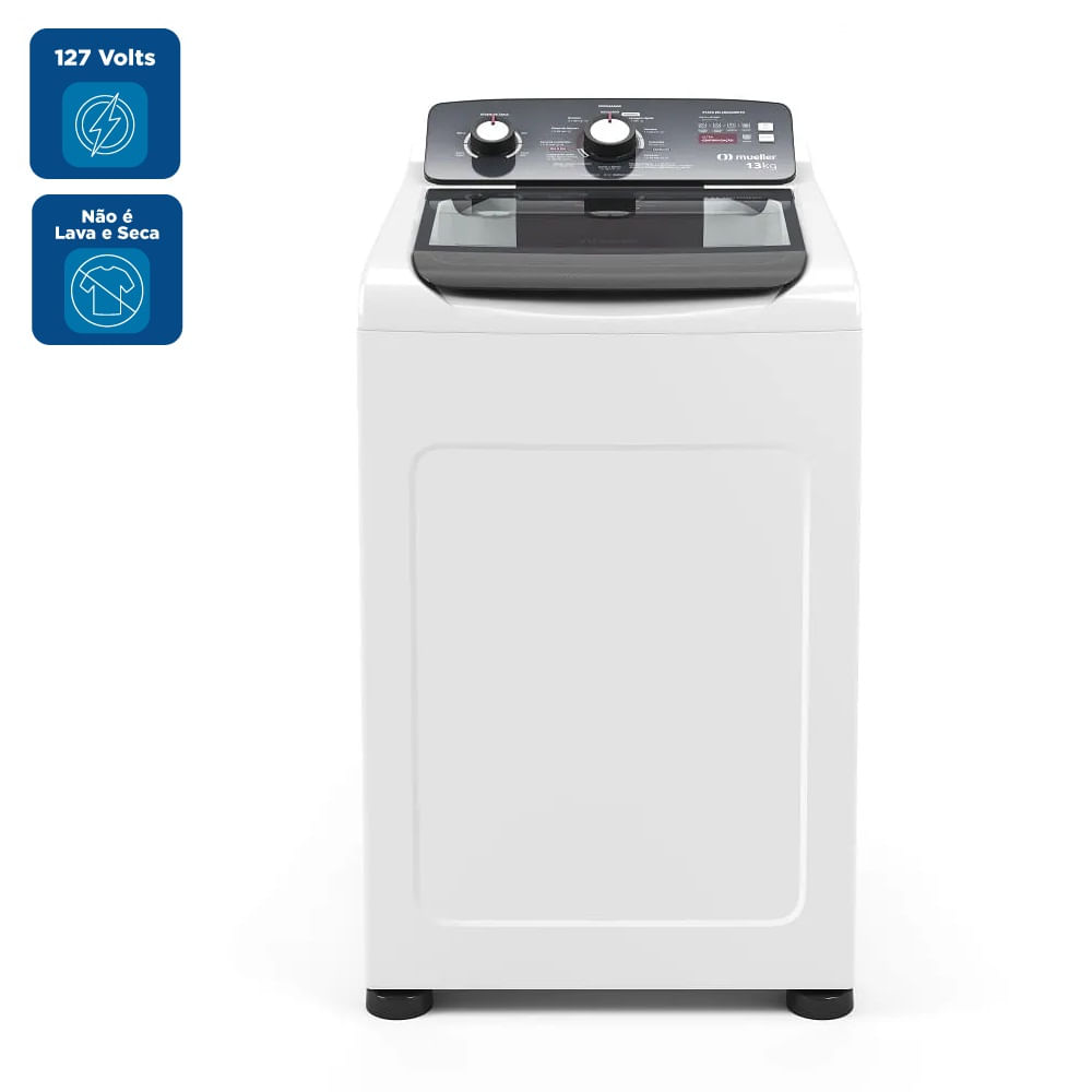 Lavadora de Roupas Automática Mueller 13Kg Ultracentrifugação e Ciclo Rápido Branca MLA13 – 127 Volts - Imagem 2